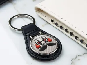 Leather Keychain Sturdy Shape Drift Version